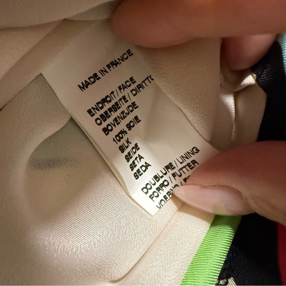 Edward Achour Paris 100% Silk Seahorse Skirt Pockets Made in France Size 36/2 - Picture 8 of 11